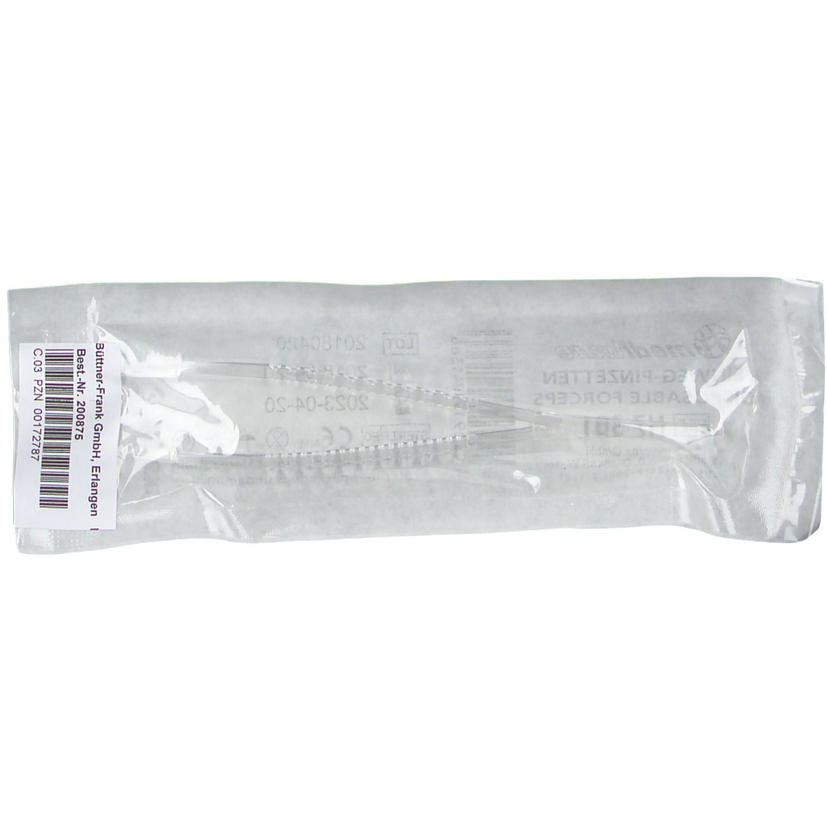 FRANK® Einmalpinzette aus Kunststoff steril 12,5 cm