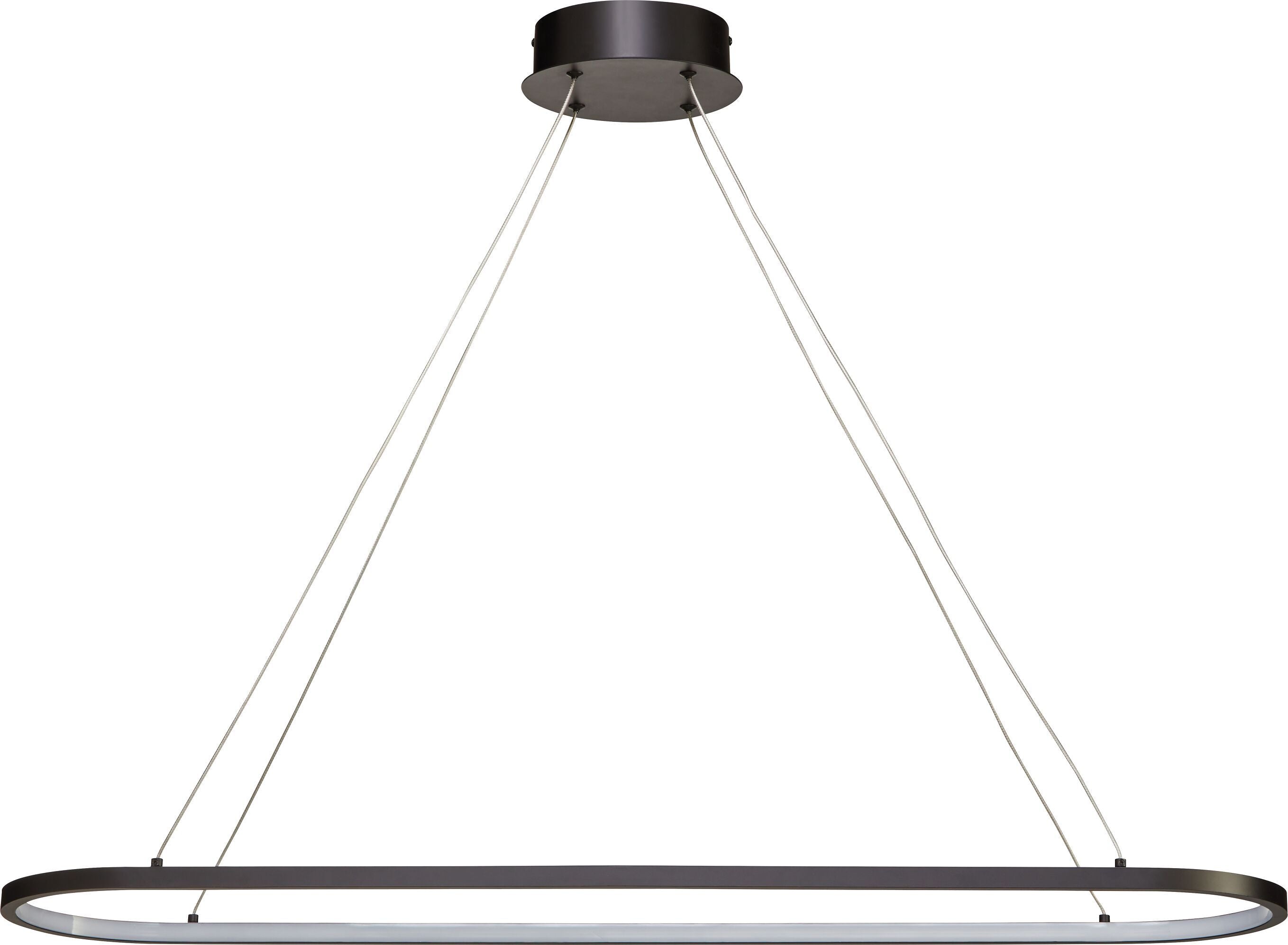 ROVA Hängeleuchte - Schwarz / B: 100.0 cm x T: 23.0 cm x H: 2.4 cm