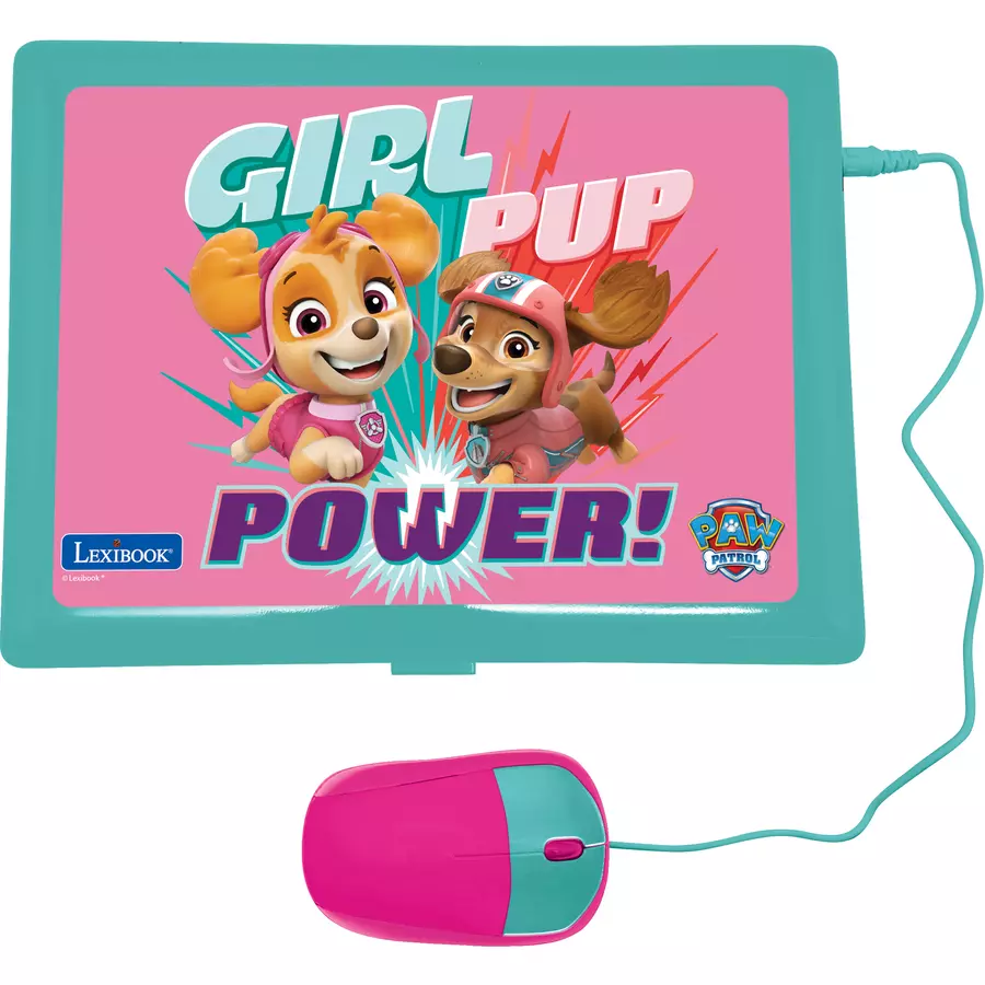 LEXIBOOK Paw Patrol Zweisprachiger Laptop, Englisch und Deutsch