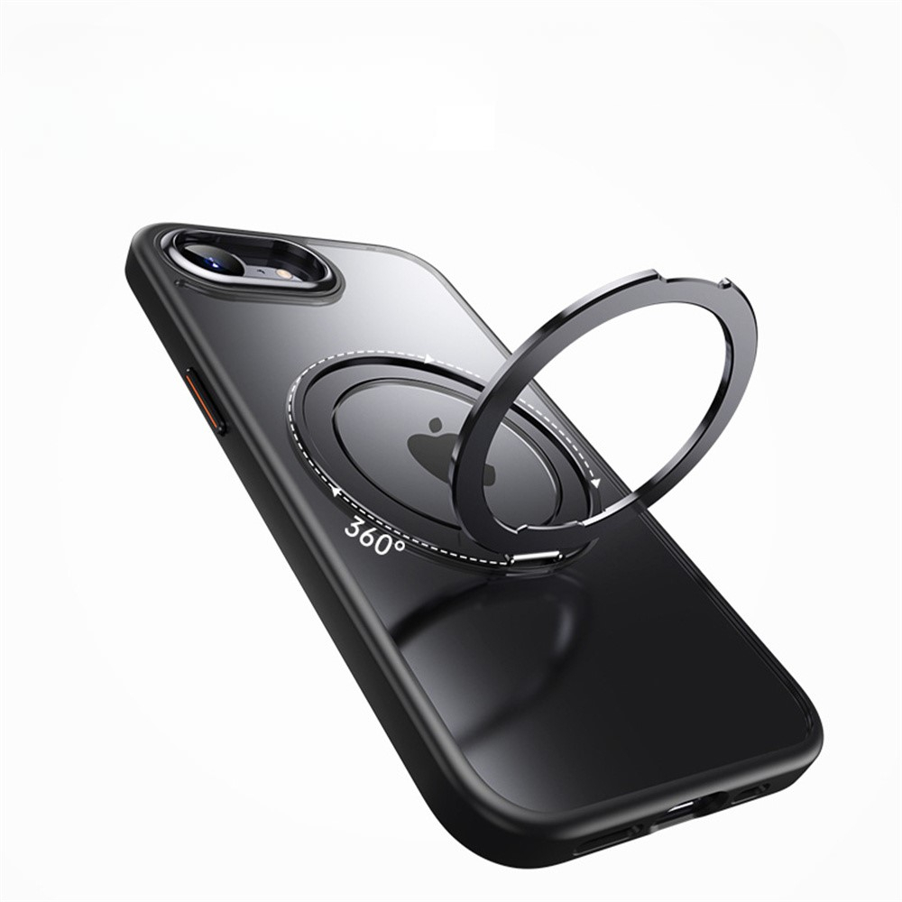 iPhone 16e MagSafe Hybrid Hülle mit TPU Bumper   Kickstand - Schwarz