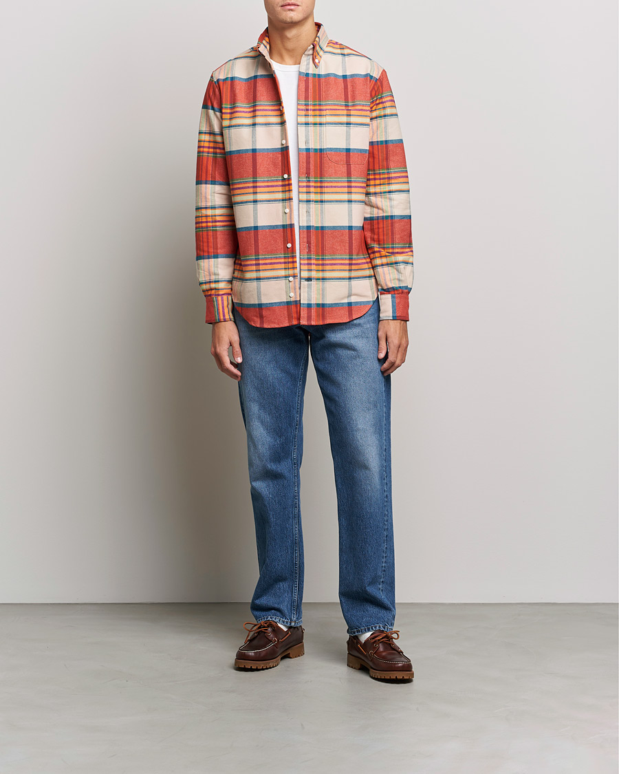 Gitman Vintage Button Down Sunrise Flannel Shirt Sunrise