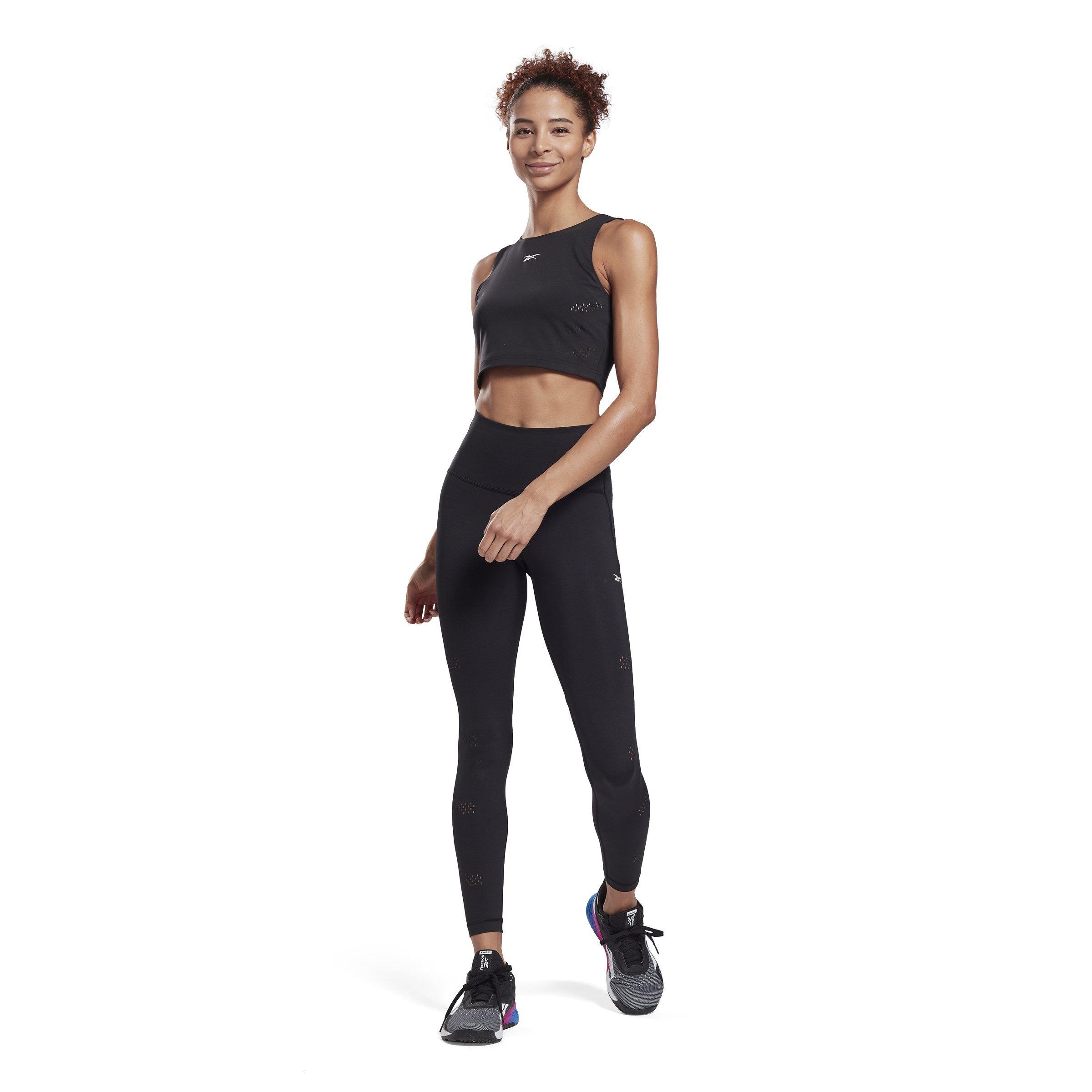 Reebok Perform Perforated Crop Long Sleeve Top Womens