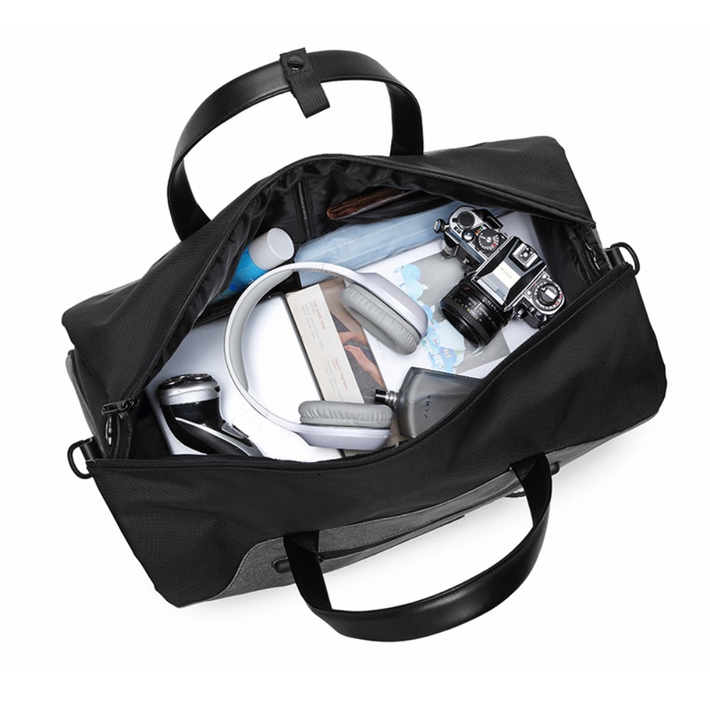 3in1 Faltbare Reise Tasche Multifunktions Business Rucksack mit Integrierter Kleidertasche   Schuhfach - Schwarz