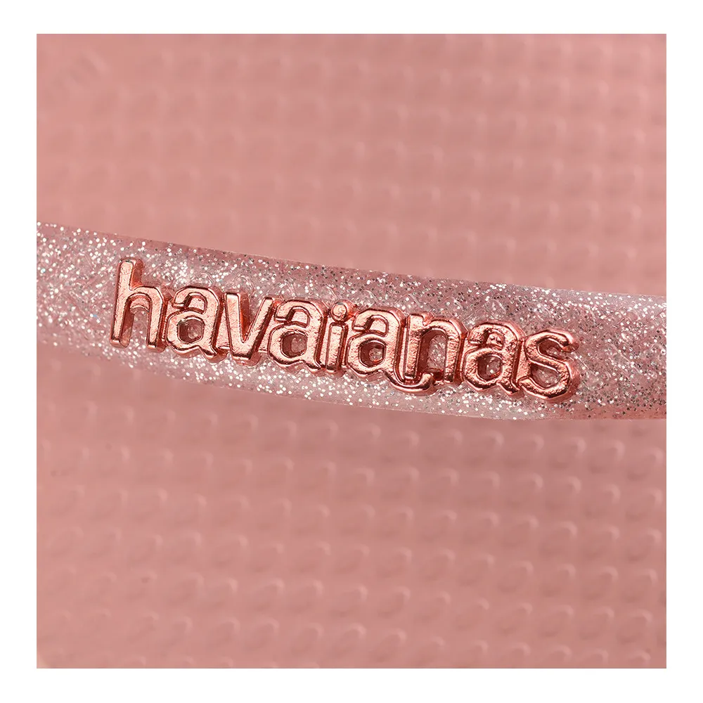 Havaianas SLIM METALLIC - Tongs Femme crocus rose/apricot red