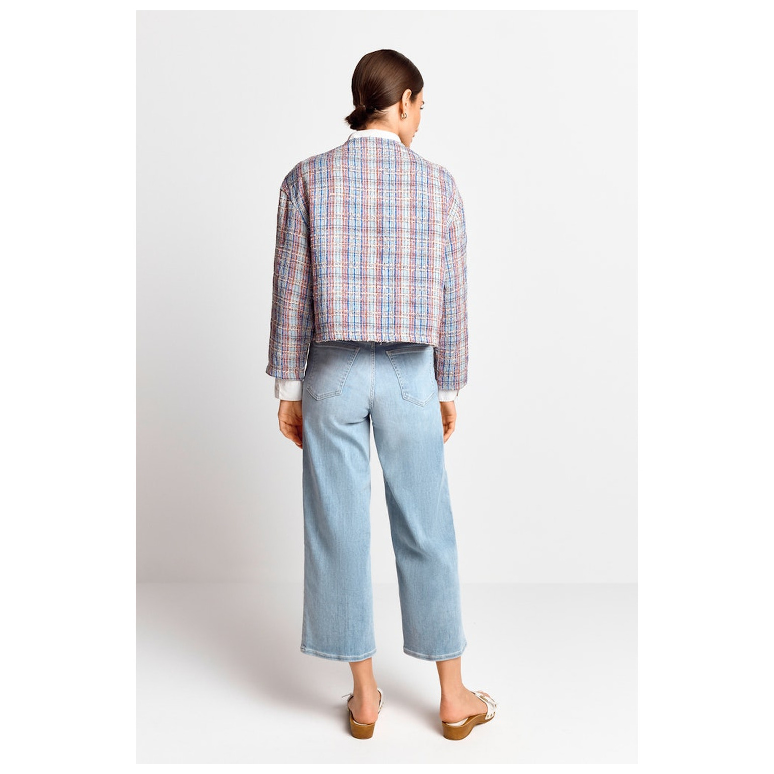 Rich & Royal Bouclé jacket with rounded nec