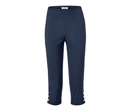 3/4-Stretchhose mit Knöpfen
