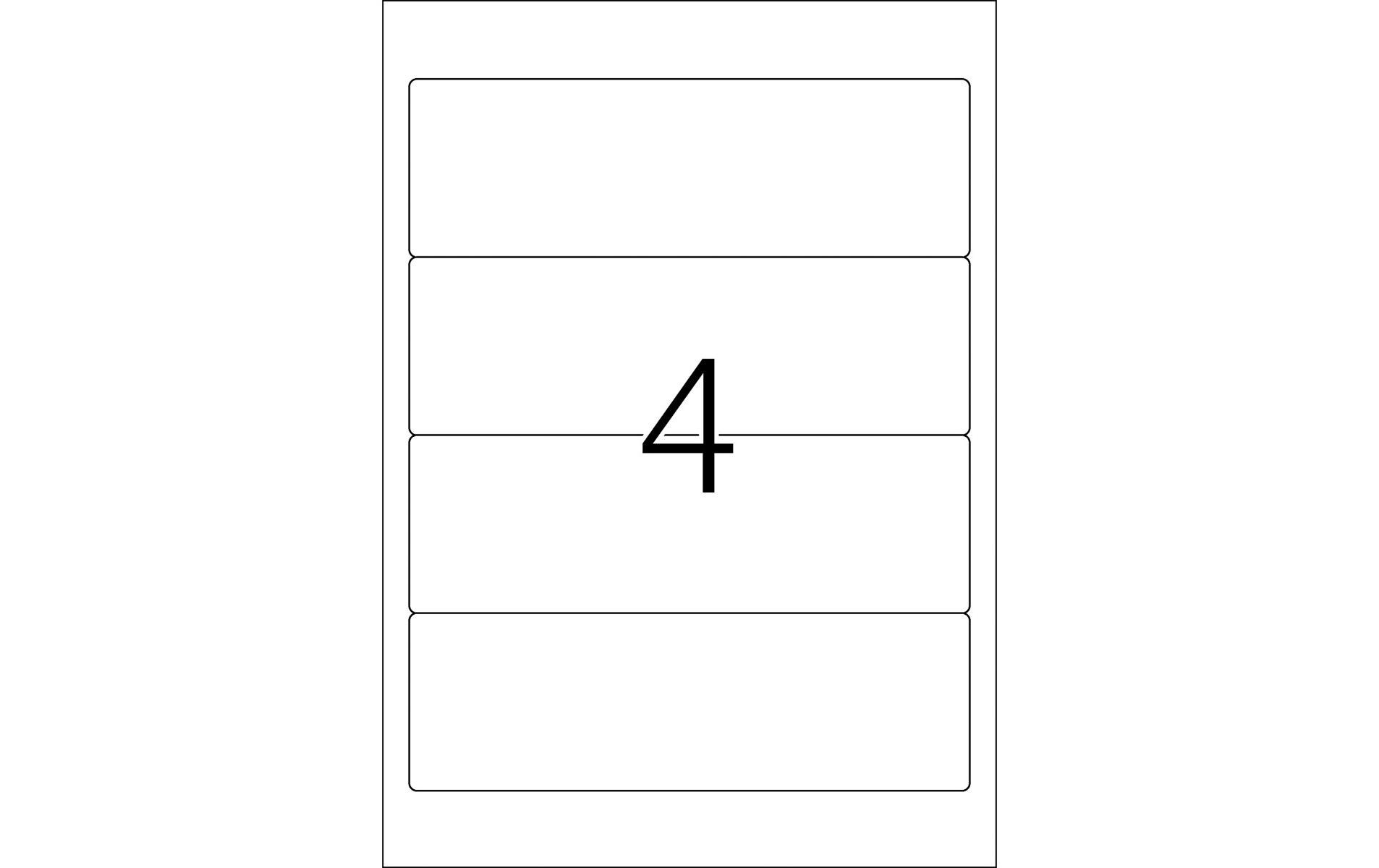 Ordneretiketten 10165 192 x 61 mm ablösbar, WeissOrdneretiketten A4, 192 x 61 mm ablösbar