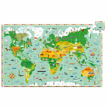 Djeco Wimmelpuzzle: Weltreise, 200 Teile