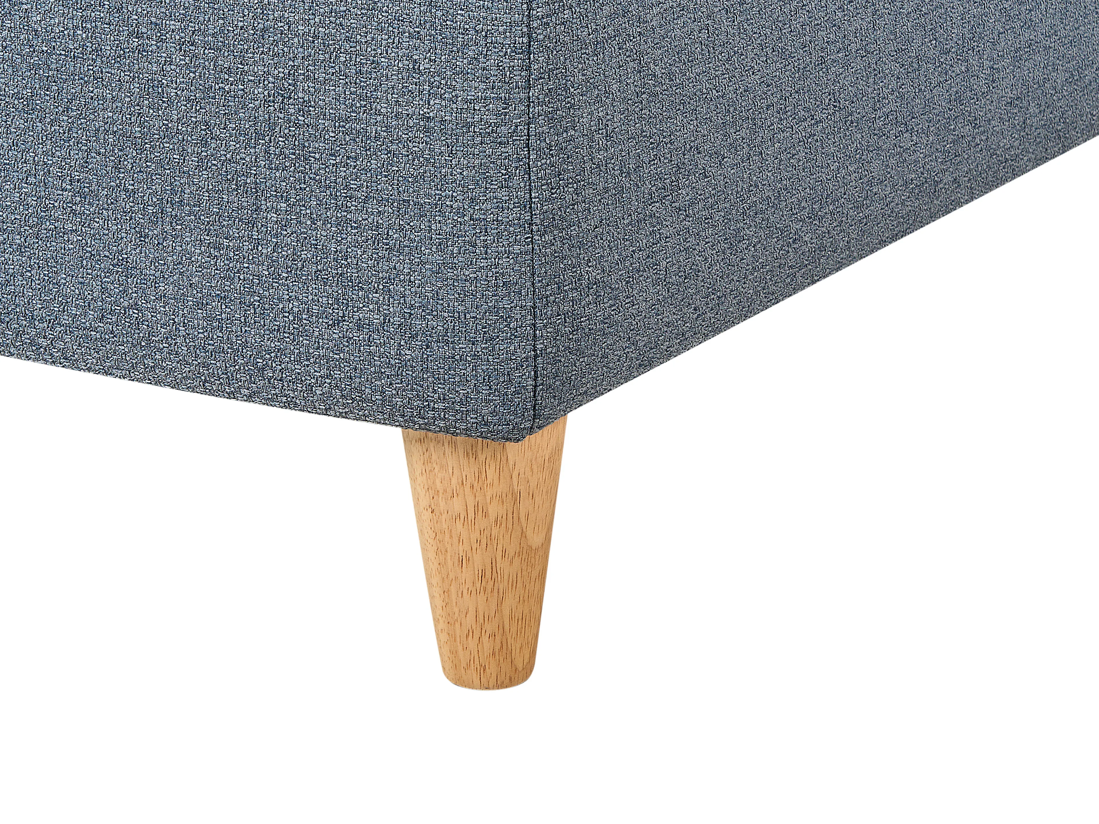 Rechtszijdige chaise longue MERI Kunstlinnen Donkerblauw met opbergruimte