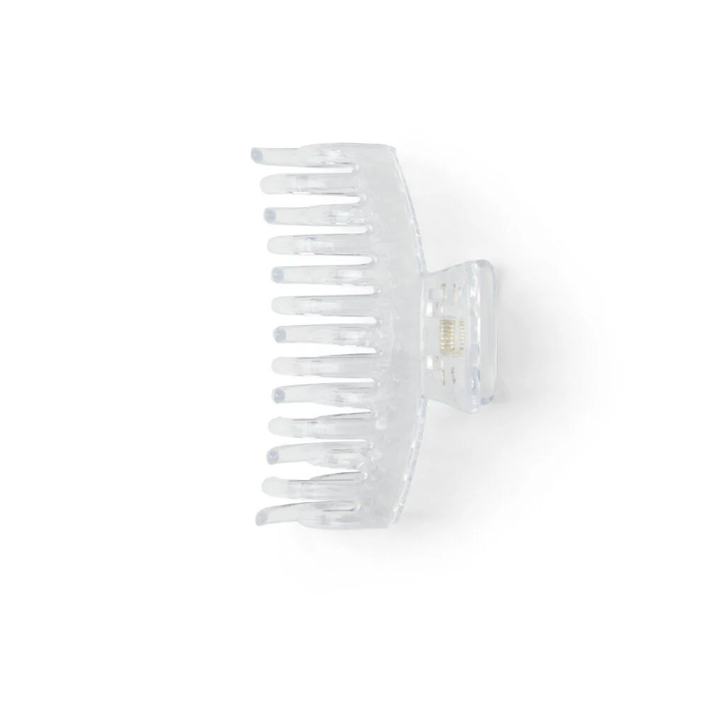 Pince cheveux crabe transparent mat L9cm