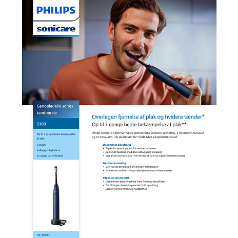 Philips Sonicare Series 5300 eltandbørste - mørkeblå