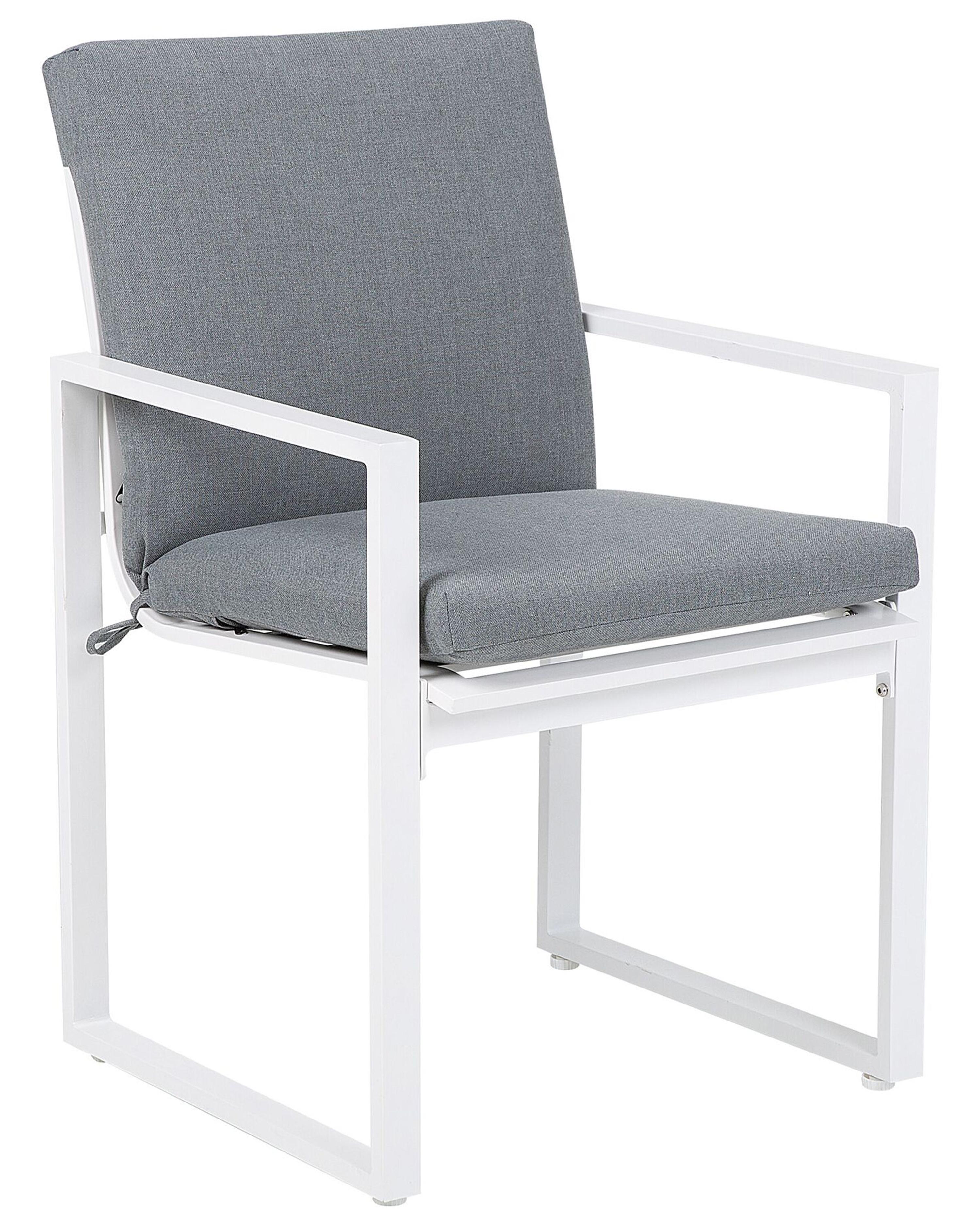 Set van 2 stoelen met zitkussen PANCOLE Stof Grijs