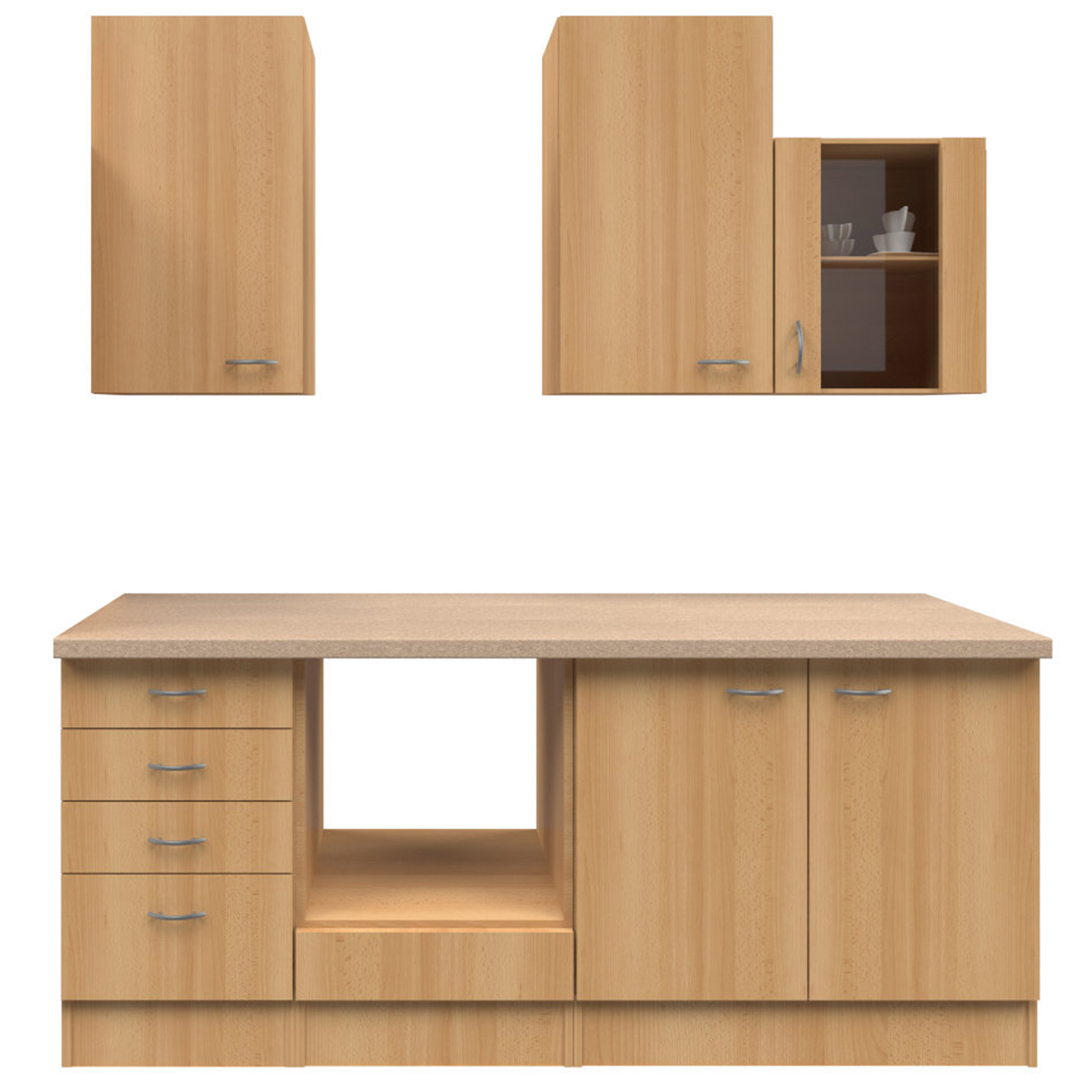 Küchenblock NANO - Buche - 210 cm