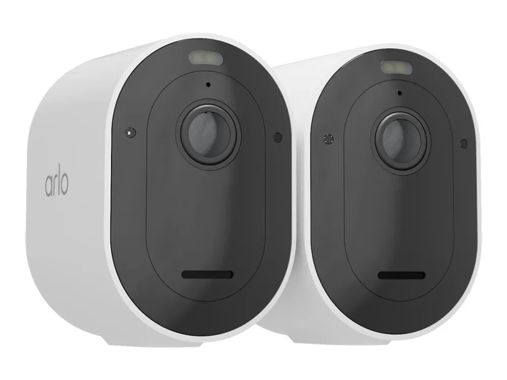 Arlo Pro 5 - Netværksovervågningskamera - udendørs - vejrbestandig - farve (Dag/nat) - 2688 x 1520 - audio - trådløs - WiFi (pakke med 2)