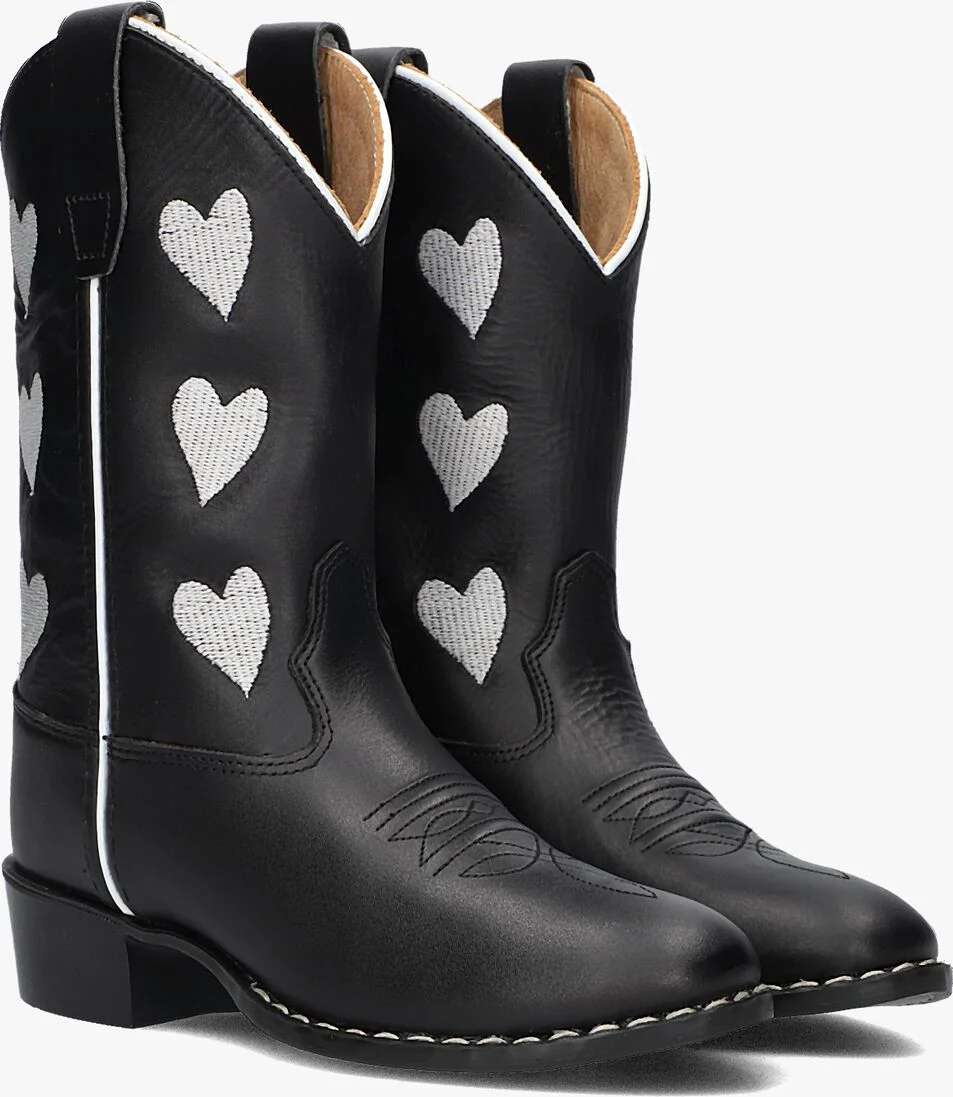 BOOTSTOCK zwarte bootstock cowboylaarzen hearts
