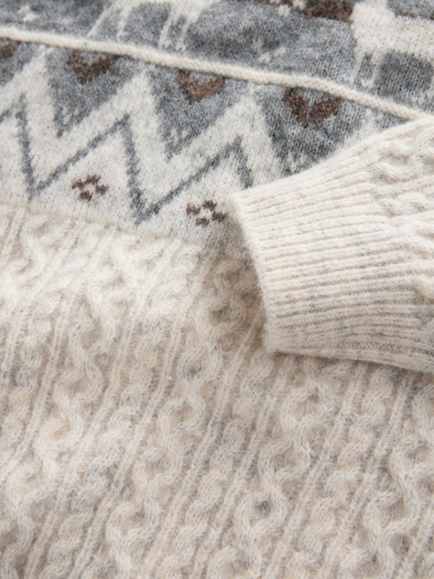 Ecru fairisle-motief  - Matching Family kersttrui