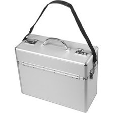 Valise pour pilotes 'ALPHA', aluminium, argent