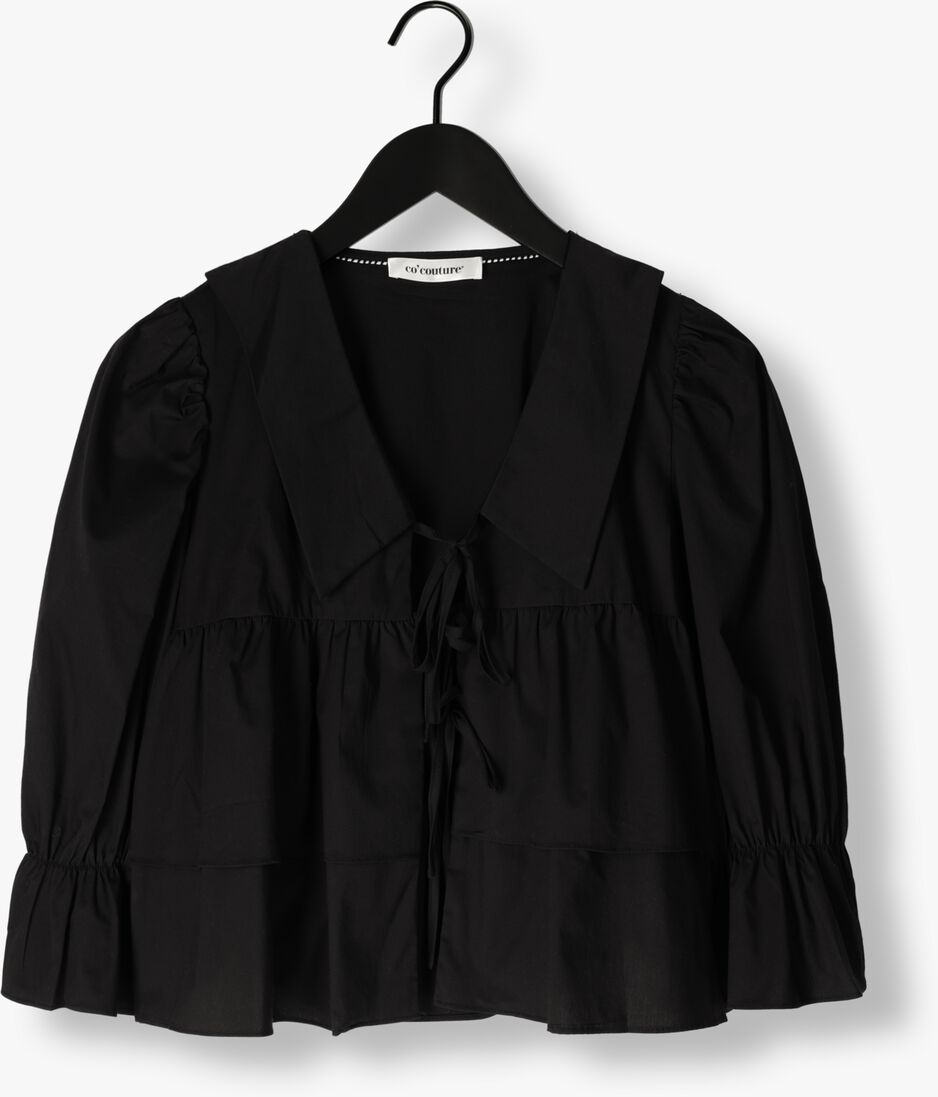 zwarte co'couture blouses co crisp collor blouse