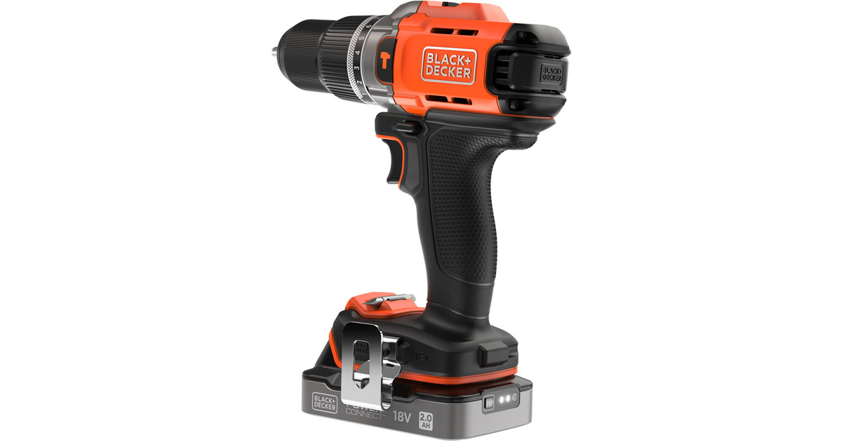 BLACK+DECKER18V Schroefklopboormachine + 18V Oscillerende Multitool Bundel  (Zwart/oranje)