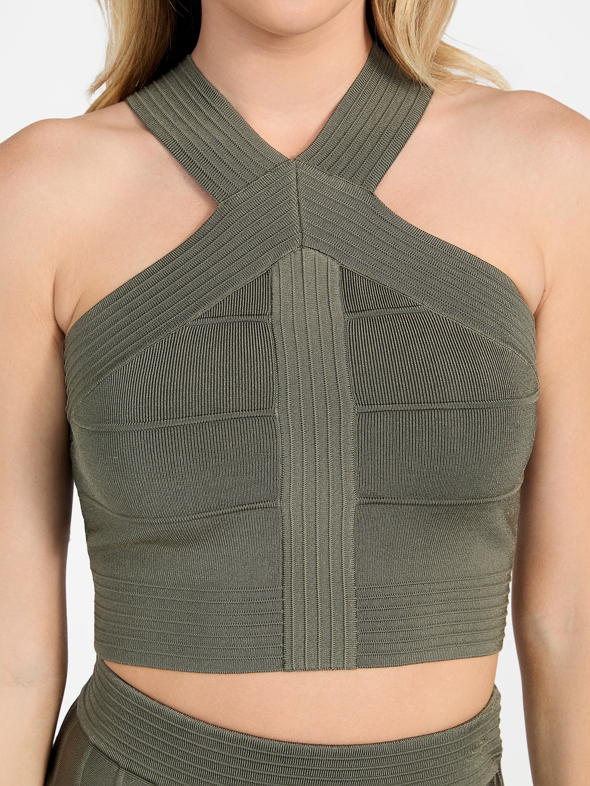 Blusa de malha Staci com decote halter