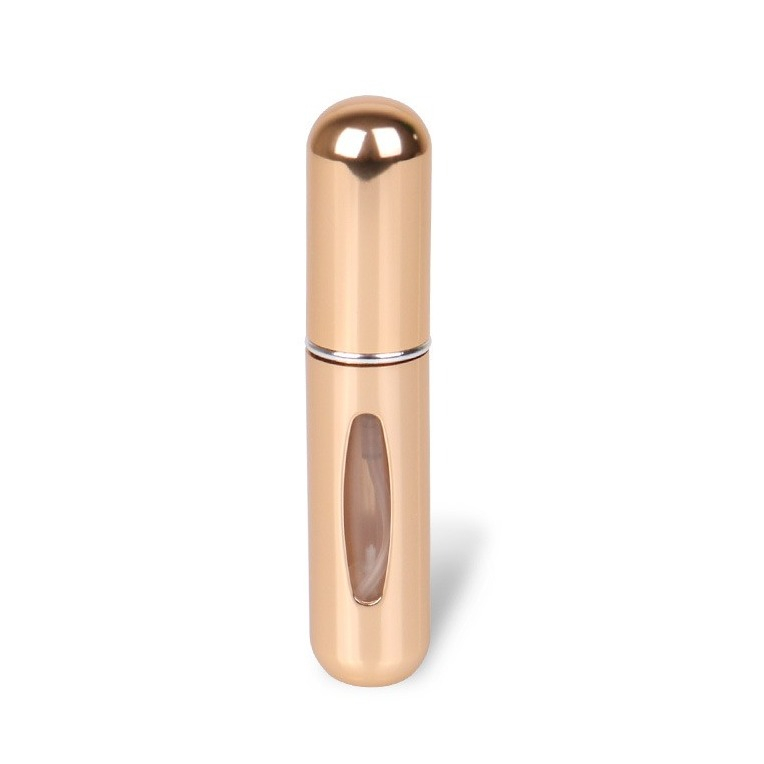 (3er Set) 5ml Mini Parfüm Zerstäuber Befüllbare Reise Sprüh Flasche mit Pumptechnik - Gold / Silber / Rosa