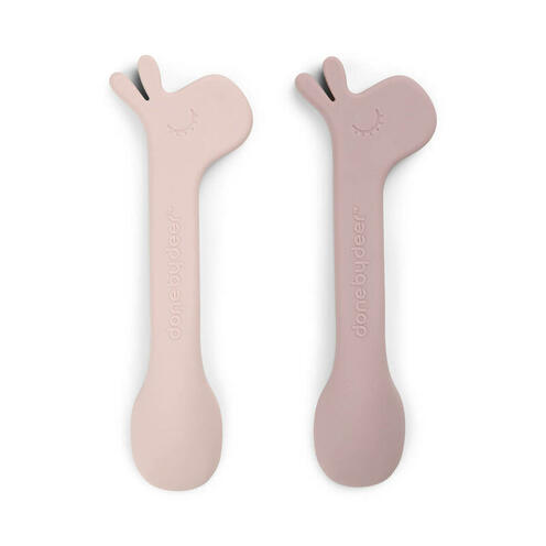Lot de 2 Cuillères Silicone LALEE Rose - DONE BY DEER