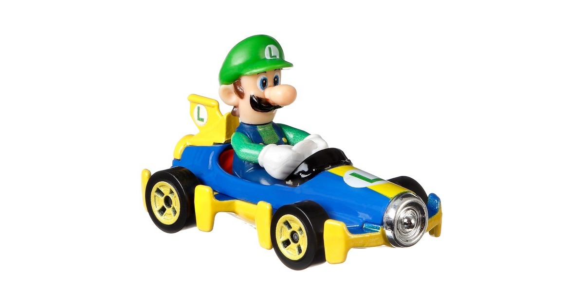 Hot WheelsMario Kart - Luigi, Mach 8 Voertuig Speelgoedvoertuig  (1:64)