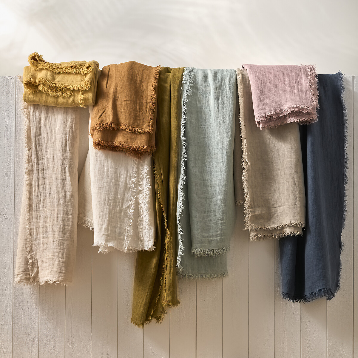 LA REDOUTE INTERIEURS<br>Colcha de linho lavado, Linange