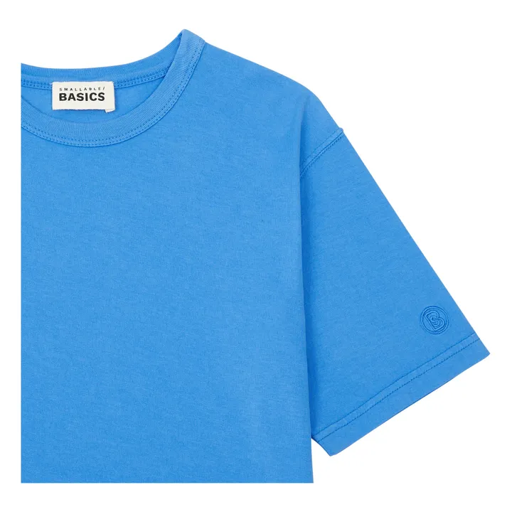 SMALLABLE BASICS T-Shirt Oversize Garçon Coton Bio | Bleu azur