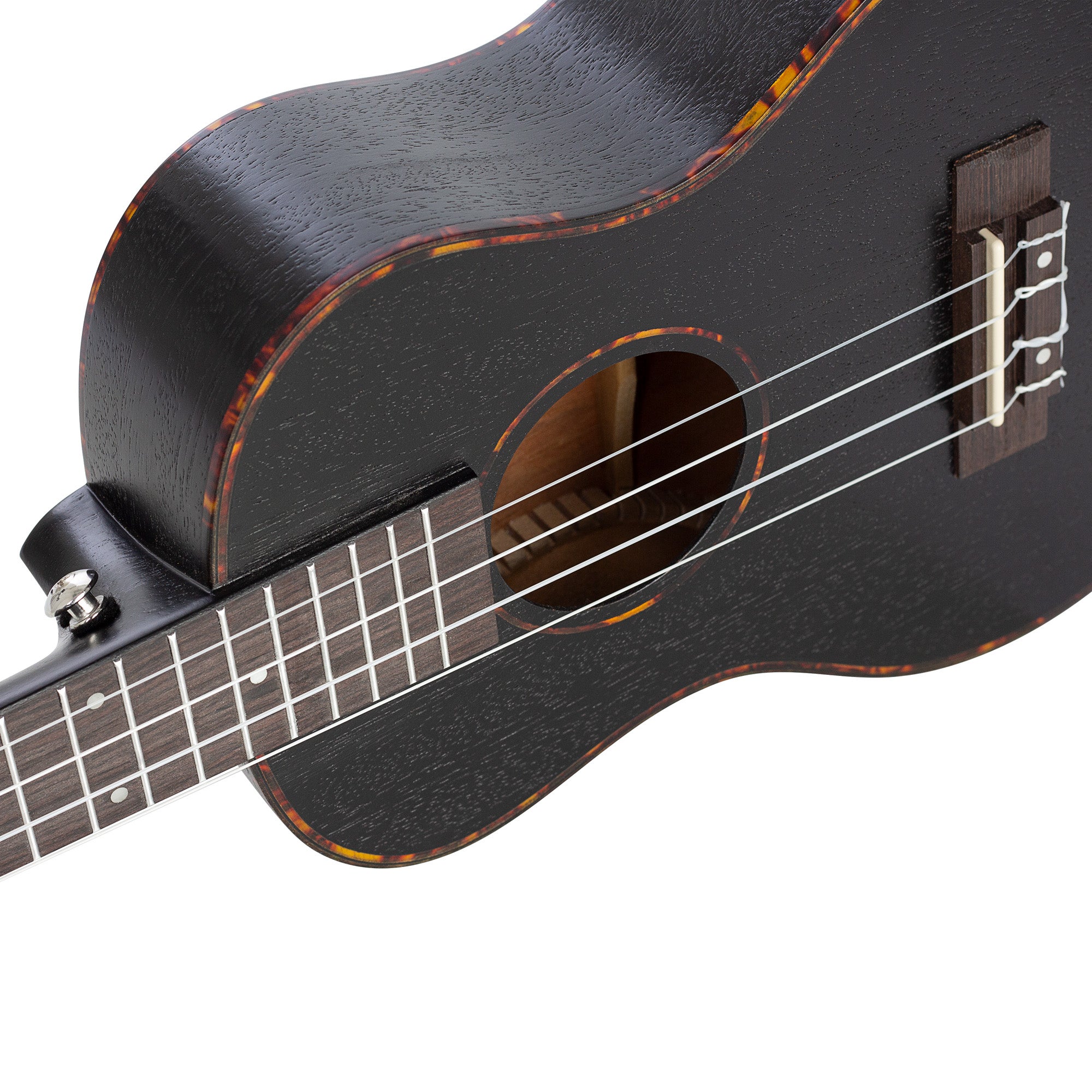 Cascha HH 2305L tenor ukelele zwart met gigbag - linkshandig