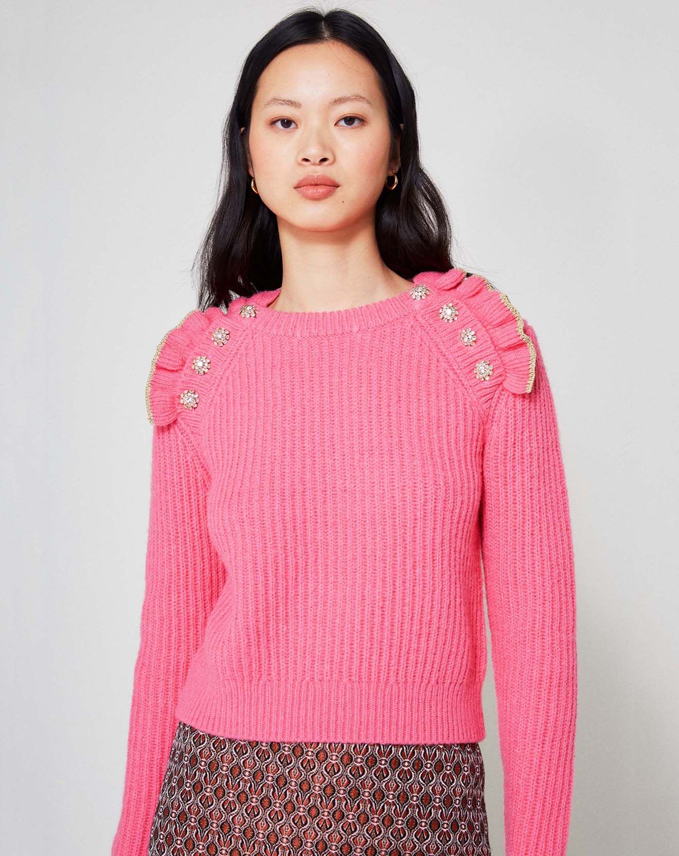 Manoush Pull Froufrou rose