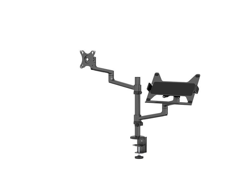 NEOMOUNTS Tischhalterung DS20-425BL2 bis 8 kg – Schwarz Full-Motion-Tischhalterung für 17-27
