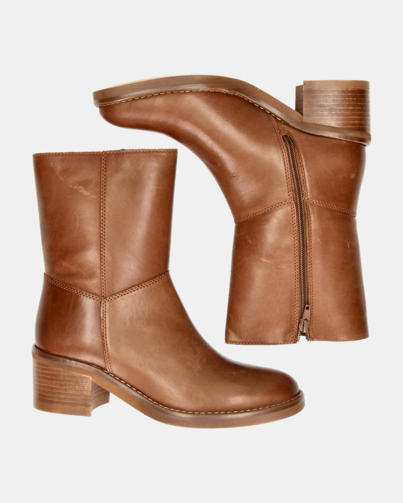 Nelson Rits- & gesloten boots  - cognac