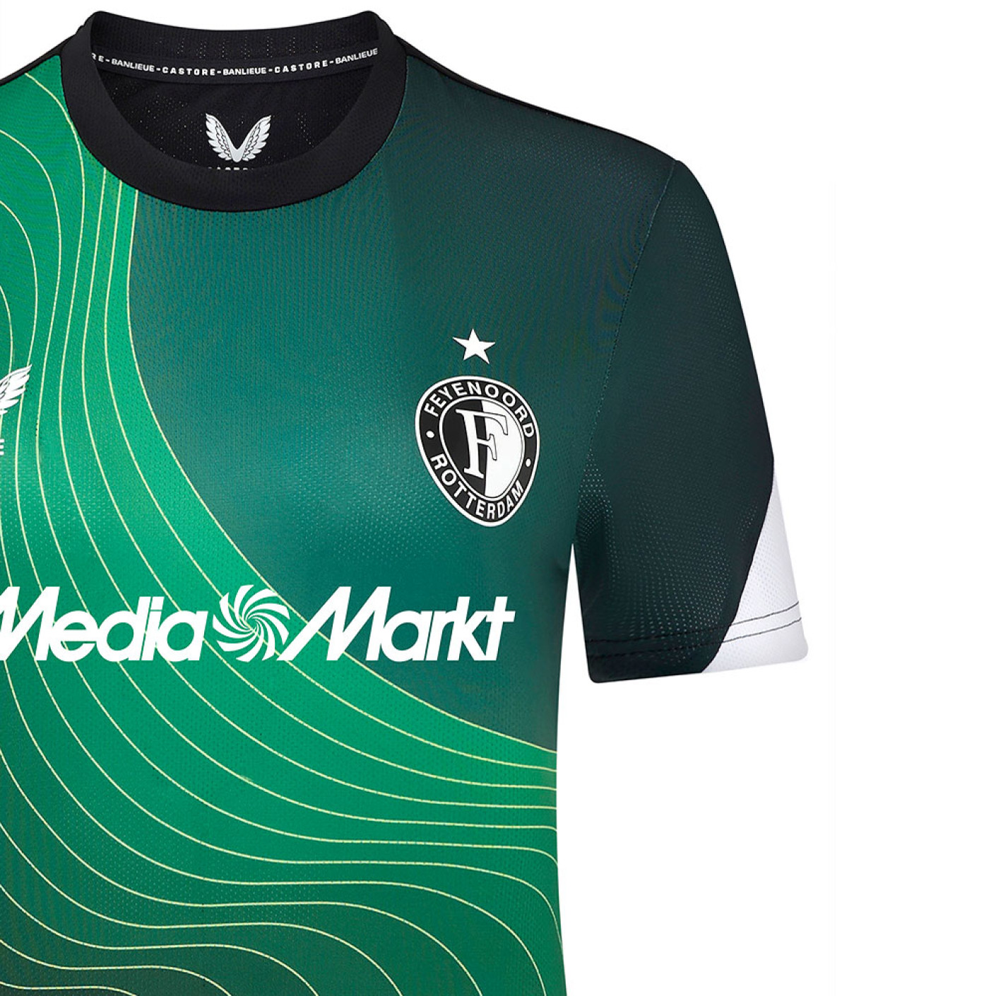 Castore Feyenoord Pre-Match Trainingsshirt 2024-2025 Dames Zwart Wit