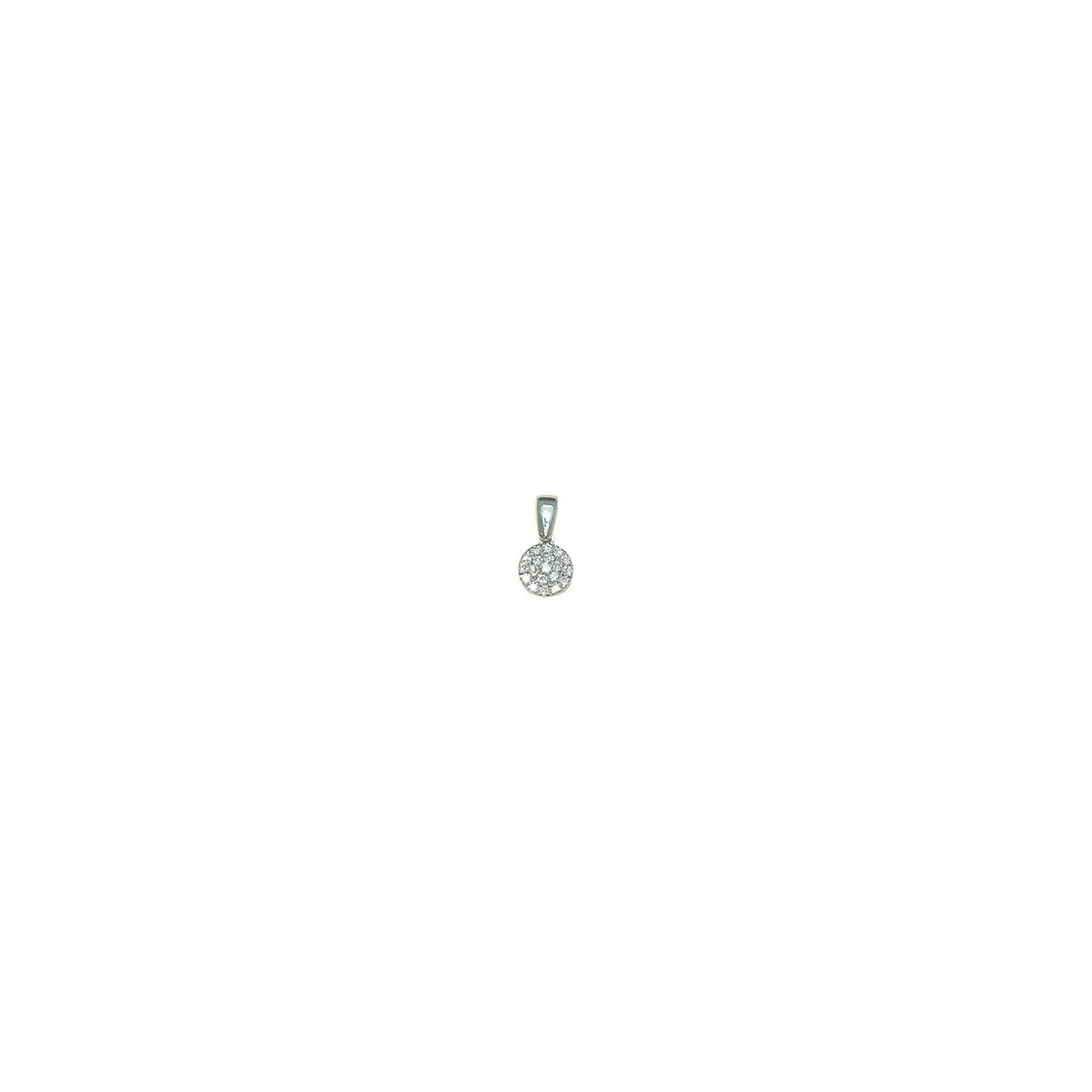 Pendentif Brillaxis diamants or blanc 18 carats