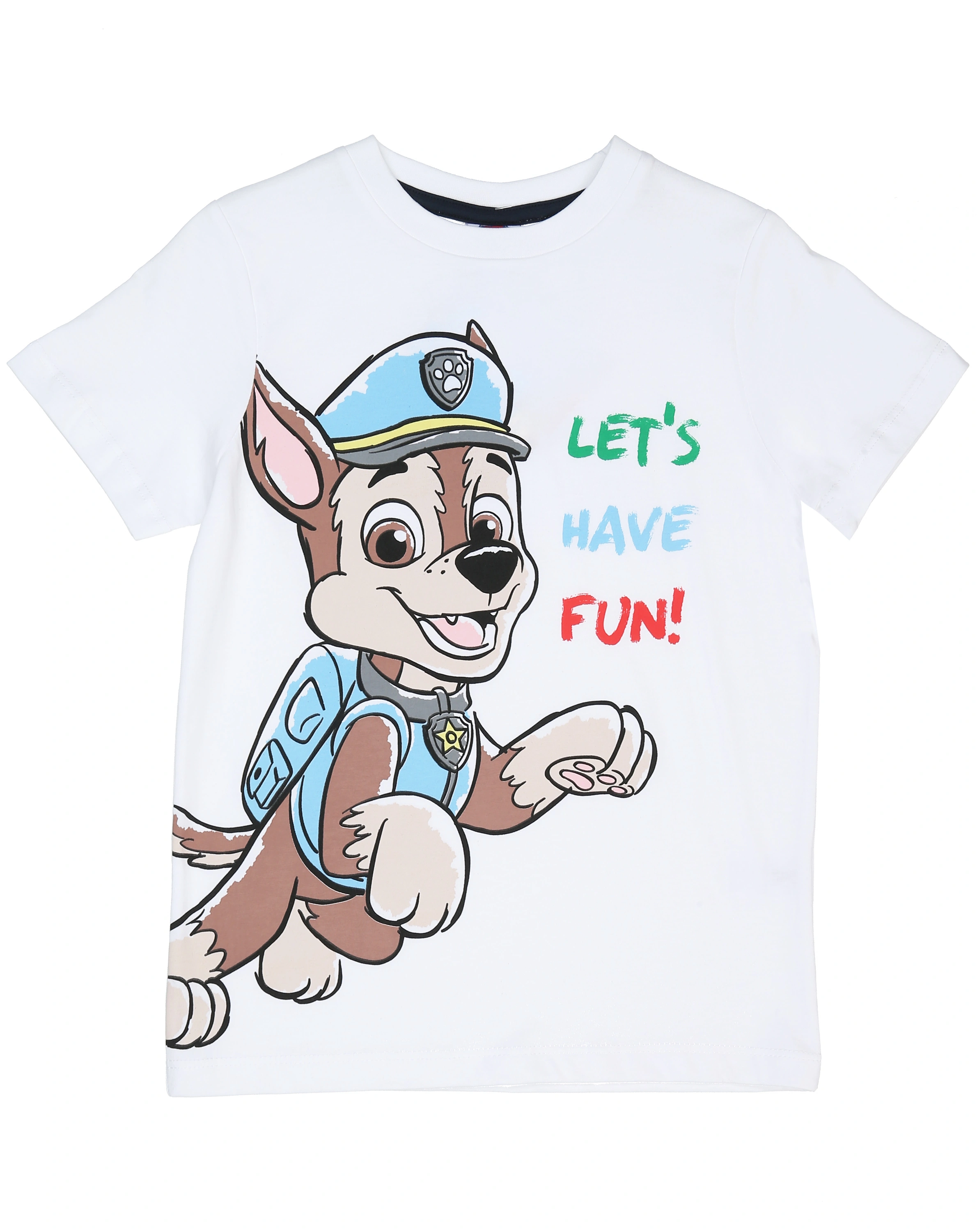 T-Shirt PAW PATROL - CHASE in bright white