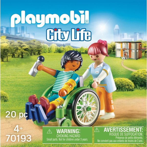 Patient en fauteuil roulant Playmobil City Life 70193