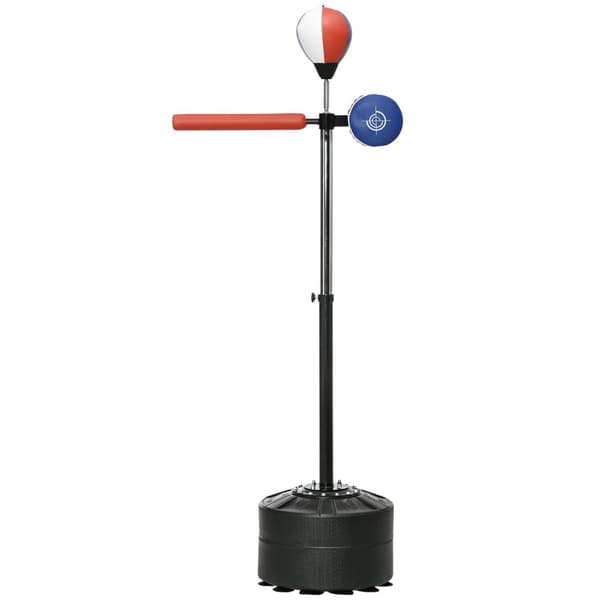 Boksesekk, Boksestativ Med Bokseball, Refleksstang, 1,63-2,05 M Høydejusterbar Stående Bokseball Med Klo, Hdpe, Kunstskinn