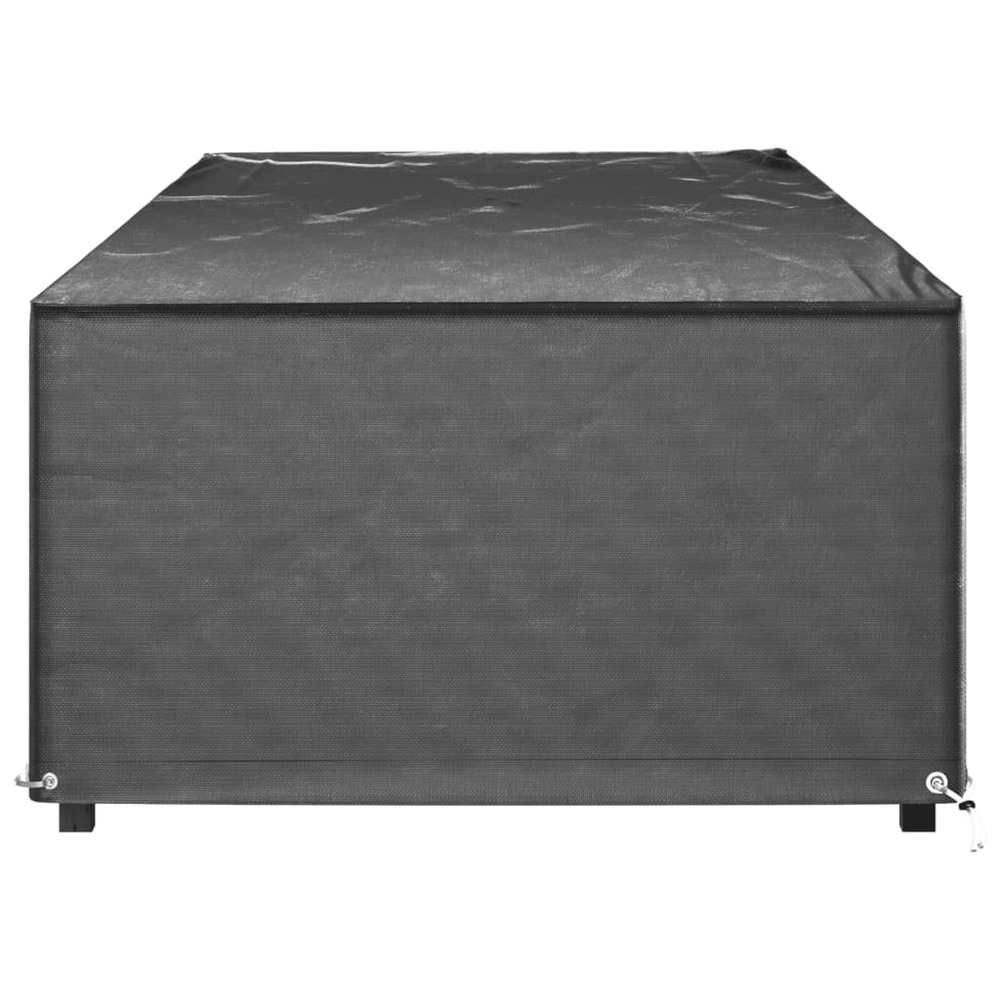 Housses pour chaise longue 2 pcs 12 œillets 205x75x40 cm pe