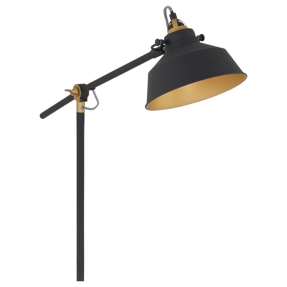 Nové vloerlamp in zwart en goud E27