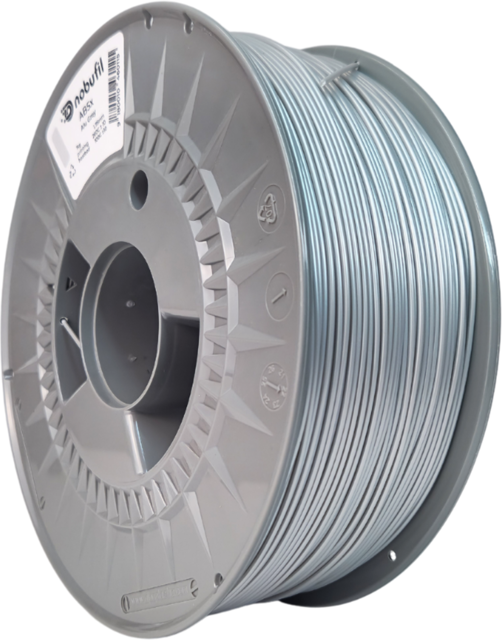Nobufil  ABSx Alu Grey, 1,75 mm / 1000 g    ABS Filament aus recycelten Kunststoffen