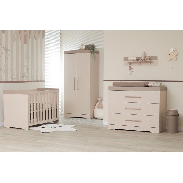 Interbaby Ledikant 60 × 120 – Commode – Hanglegkast Sandstone