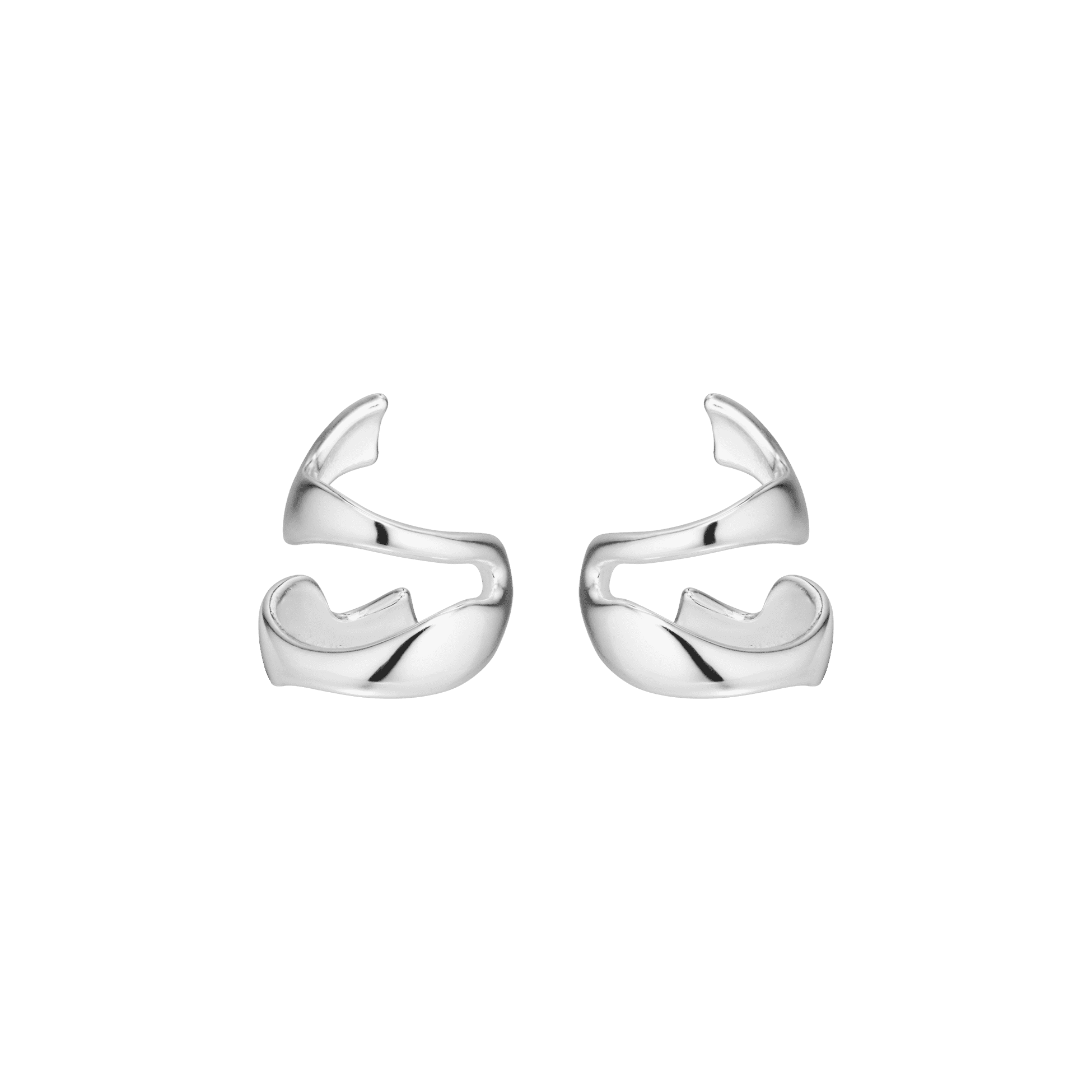 Jane Kønig  x OW Swirl earcuffs - sølvbelagt