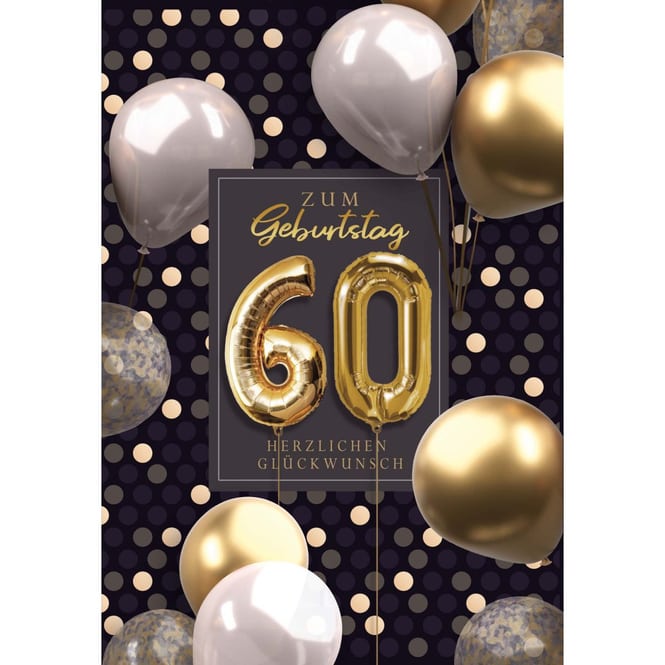 Geburtstagskarte - Zum 60.Geburtstag - Herzlichen Glückwunsch
