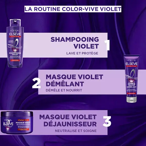 Shampoo roxo L'Oréal Elsève Color-Vive 200ml
