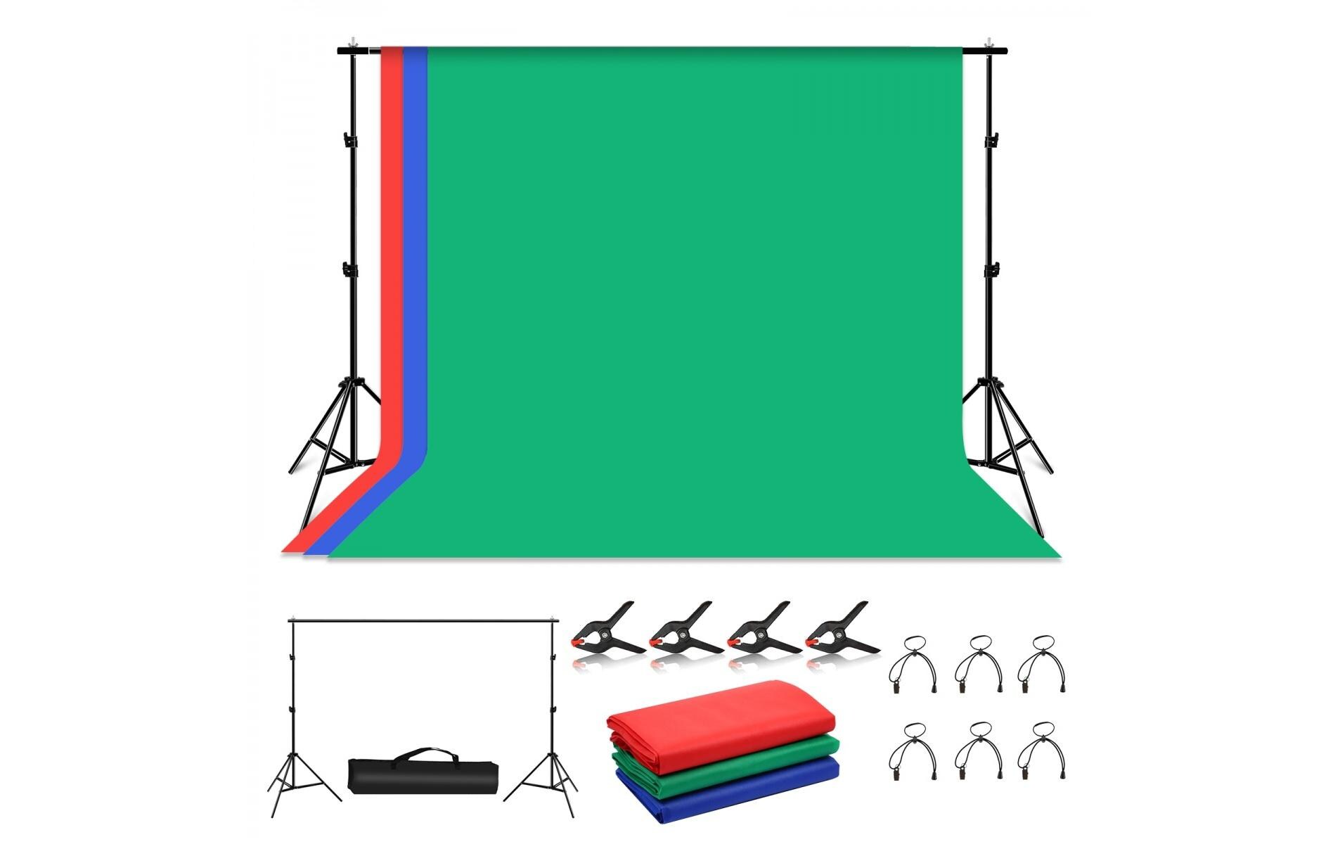 Hintergrundsystem Kit 2x3 Meter Green ScreenLeichtes, langlebiges und portables Hintergrundsystem