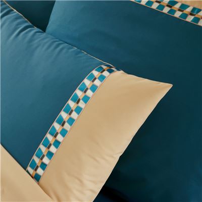 Linge de lit percale galons fantaisie