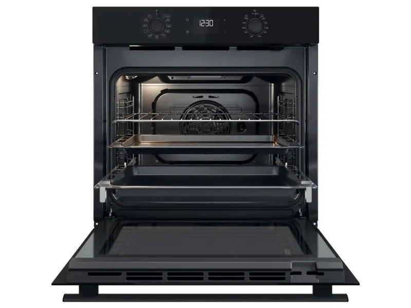 Whirlpool OMR58HU1B - Ovn - til indbygning - niche - bredde: 56 cm - dybde: 56 cm - højde: 58.3 cm - med selv-rengøring - Klasse A  - sort