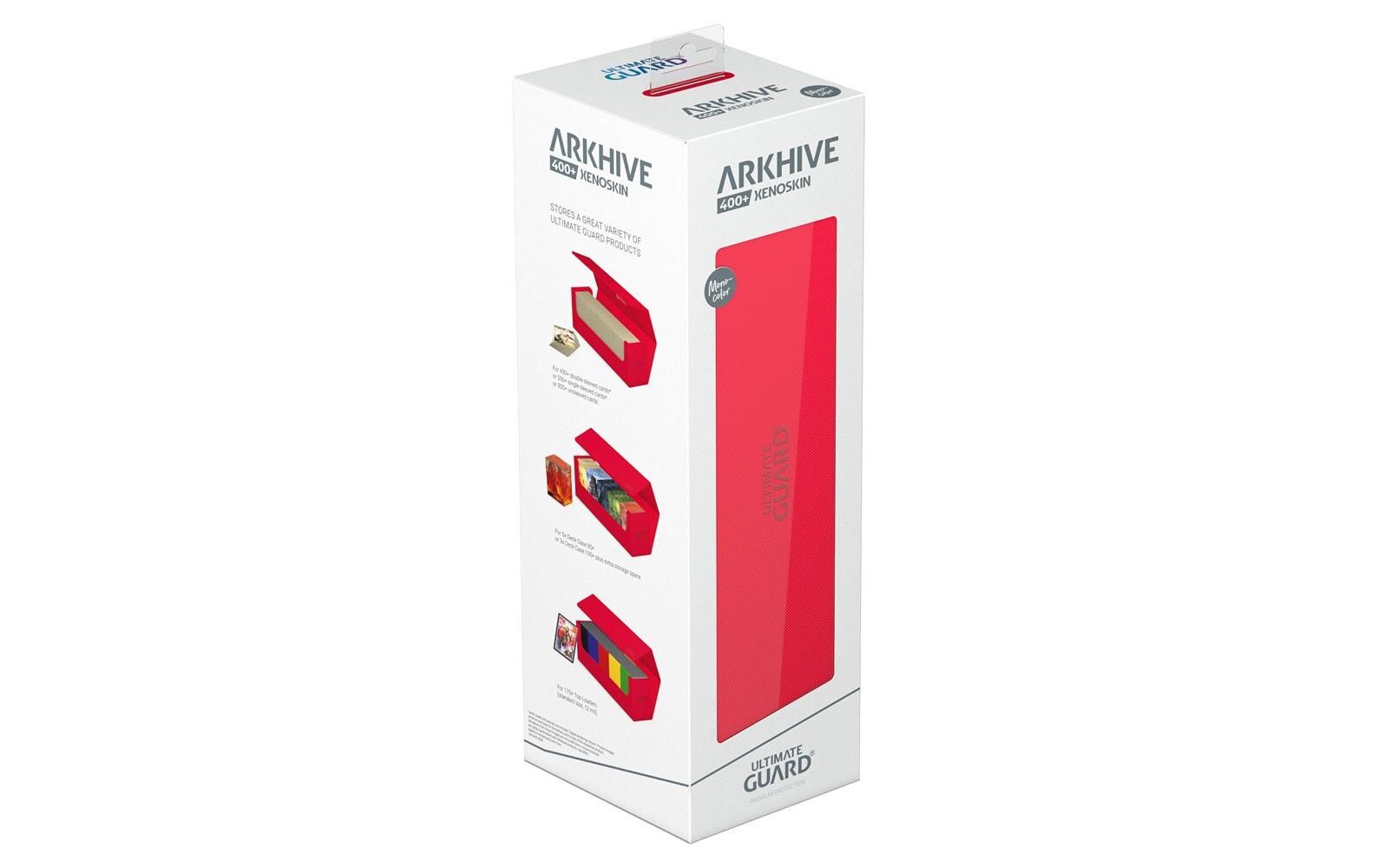 Kartenbox XenoSkin Arkhive Monocolor 400+ RotHochwertige Box für Sammelkarten in Standardgrösse