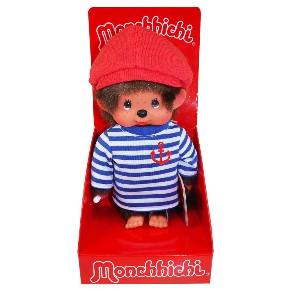 MONCHHICHI  - PELUCHE GARCON MARIN 20 CM